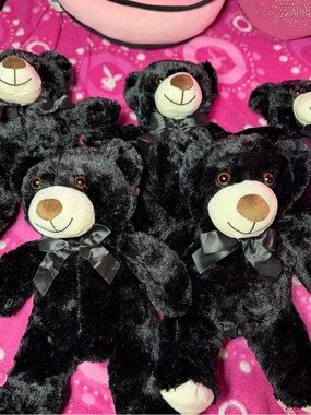 5 Brand New Black Teddy Bears